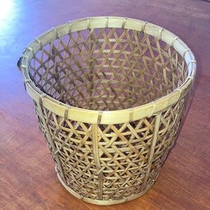 🗑📄 Rattan Style Wicker Natural Wastebasket Trash Can Rubbish Bin 🗞🗑
